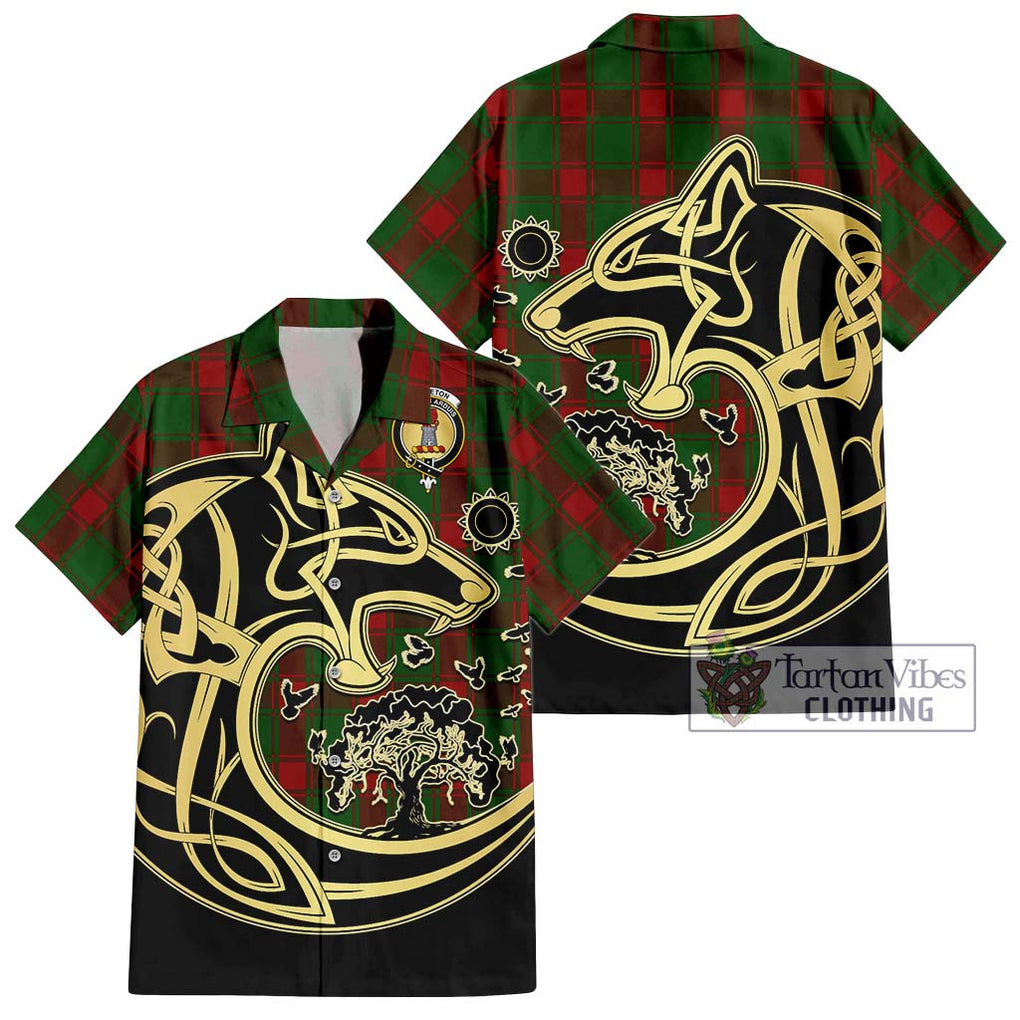 Middleton Tartan Hawaiian Shirt with Family Crest Celtic Wolf Style Kid - Tartan Vibes Clothing