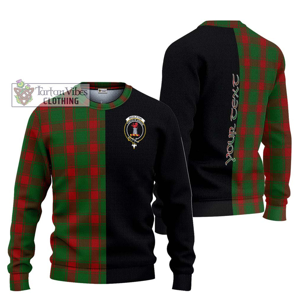 Middleton Tartan Knitted Sweater with Family Crest and Half Of Me Style Unisex - Tartanvibesclothing Shop