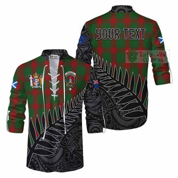 Middleton Crest Tartan Ghillie Kilt Shirt with New Zealand Silver Fern Half Style