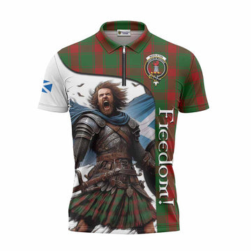 Middleton Crest Tartan Zipper Polo Shirt Inspired by the Freedom of Scottish Warrior