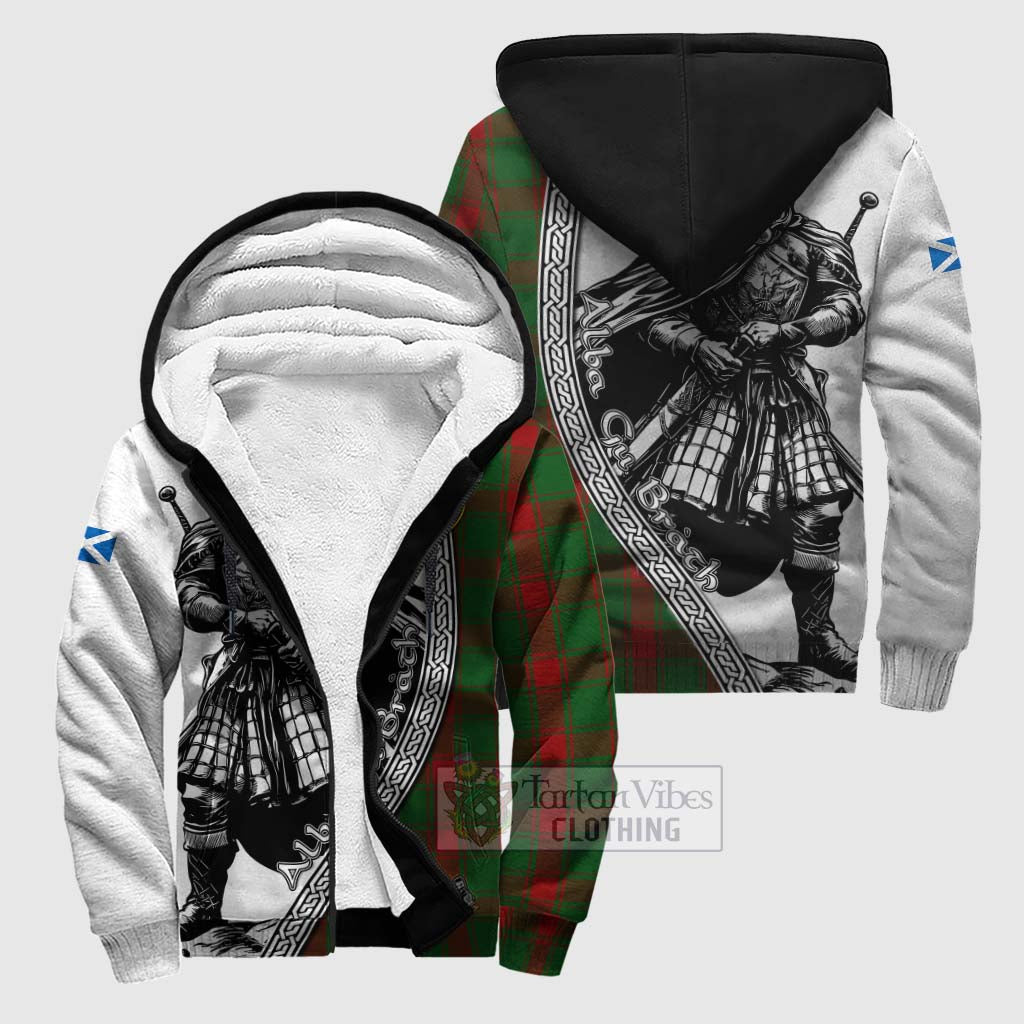 Tartan Vibes Clothing Middleton Tartan Clan Crest Sherpa Hoodie with Highlander Warrior Celtic Style