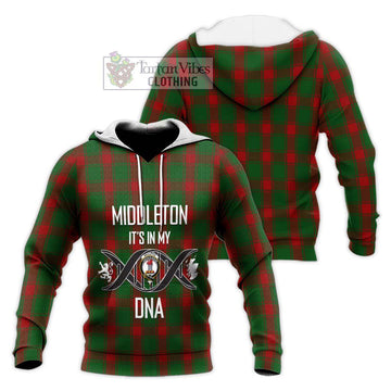 Middleton Tartan Knitted Hoodie with Family Crest DNA In Me Style