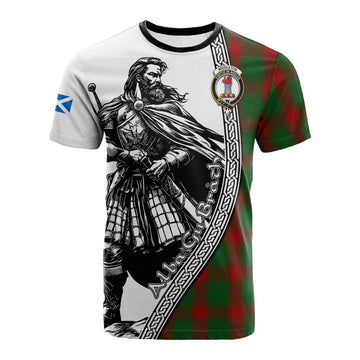 Middleton Tartan Clan Crest Cotton T-shirt with Highlander Warrior Celtic Style