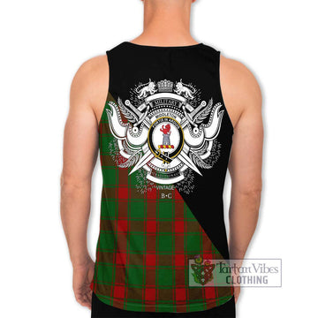 Middleton Tartan Men's Tank Top with Family Crest and Military Logo Style