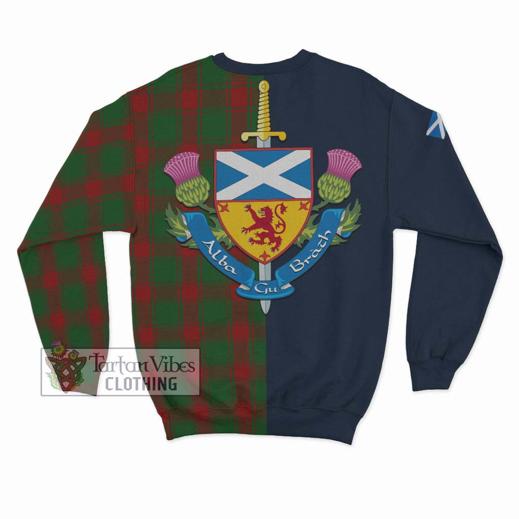 Tartan Vibes Clothing Middleton Tartan Sweatshirt with Scottish Lion Royal Arm Half Style