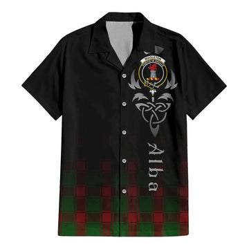 Middleton Tartan Short Sleeve Button Up Shirt Featuring Alba Gu Brath Family Crest Celtic Inspired