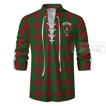 Middleton Tartan Ghillie Kilt Shirt with Family Crest Celtic Skull Style