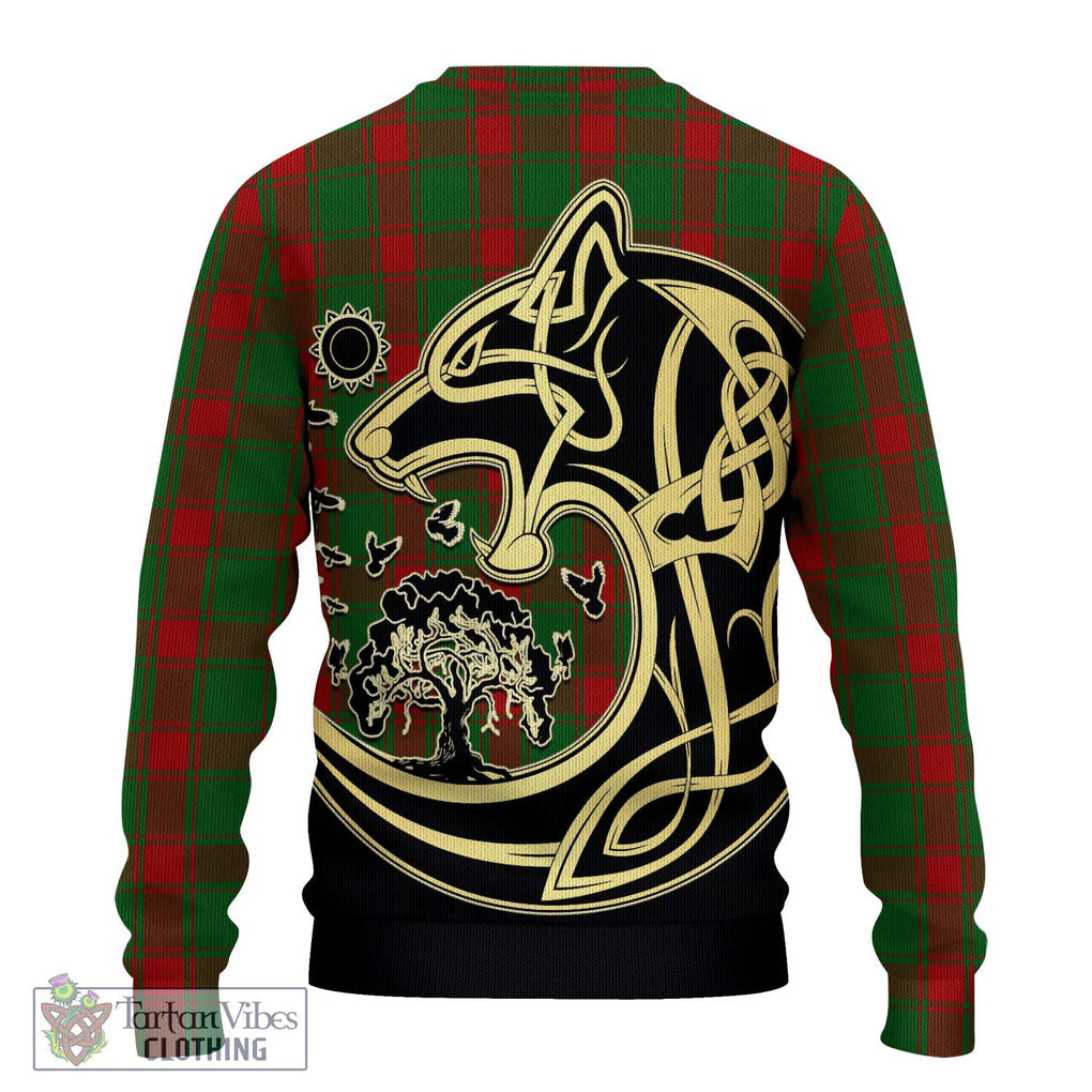 Middleton Tartan Knitted Sweater with Family Crest Celtic Wolf Style - Tartan Vibes Clothing