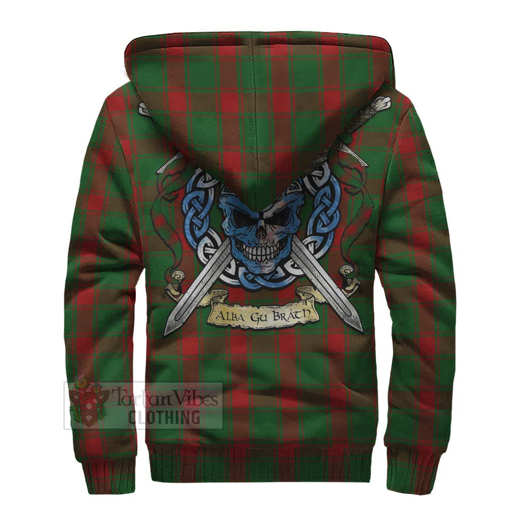 Tartan Vibes Clothing Middleton Tartan Sherpa Hoodie with Family Crest Celtic Skull Style