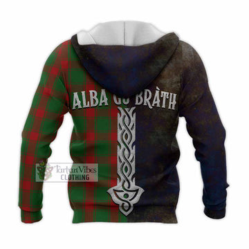 Middleton Tartan Family Crest Knitted Hoodie Alba Gu Brath Be Brave Lion Ancient Style - Tartan Vibes Clothing
