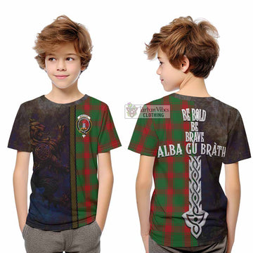 Middleton Tartan Family Crest Kid T-Shirt Alba Gu Brath Be Brave Lion Ancient Style - Tartan Vibes Clothing