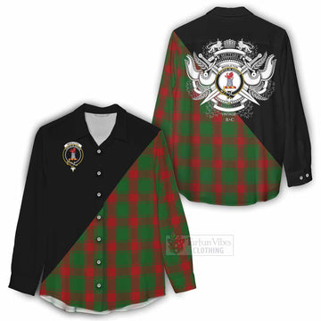 Middleton Tartan Women's Casual Shirt with Family Crest and Military Logo Style