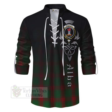 Middleton Tartan Ghillie Kilt Shirt Featuring Alba Gu Brath Family Crest Celtic Inspired