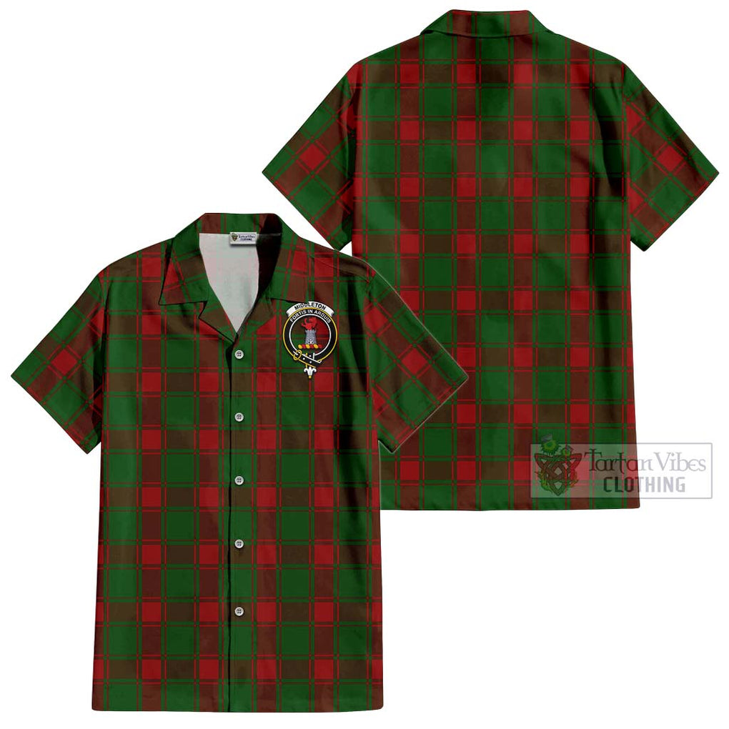 Middleton Tartan Cotton Hawaiian Shirt with Family Crest Kid - Tartan Vibes Clothing