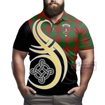 Middleton Tartan Polo Shirt with Family Crest and Celtic Symbol Style