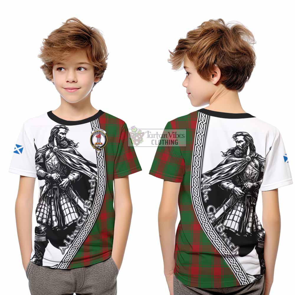 Middleton Tartan Clan Crest Kid T-Shirt with Highlander Warrior Celtic Style