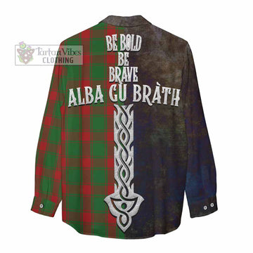 Middleton Tartan Family Crest Women's Casual Shirt Alba Gu Brath Be Brave Lion Ancient Style - Tartan Vibes Clothing