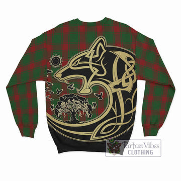 Middleton Tartan Sweatshirt with Family Crest Celtic Wolf Style