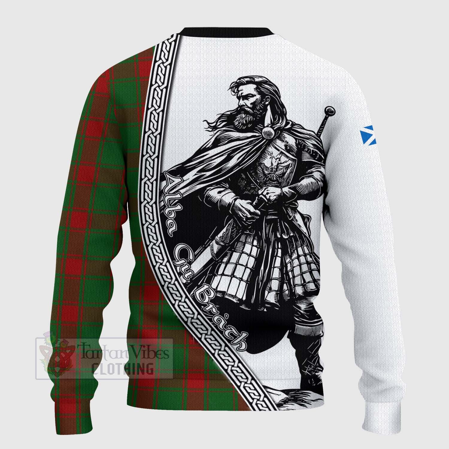 Tartan Vibes Clothing Middleton Tartan Clan Crest Knitted Sweater with Highlander Warrior Celtic Style