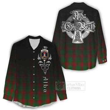 Middleton Tartan Women's Casual Shirt Featuring Alba Gu Brath Family Crest Celtic Inspired