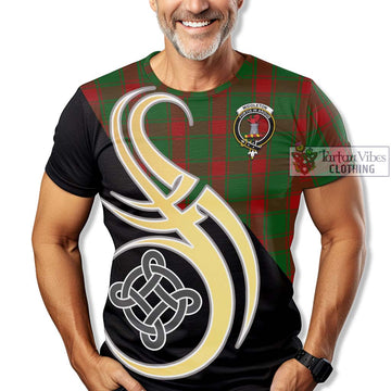 Middleton Tartan T-Shirt with Family Crest and Celtic Symbol Style