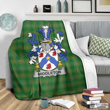 Middleton Irish Clan Tartan Blanket with Coat of Arms - Tartan Vibes Clothing