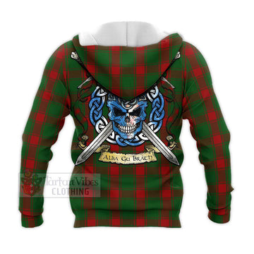 Middleton Tartan Knitted Hoodie with Family Crest Celtic Skull Style