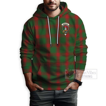 Middleton Tartan Hoodie with Family Crest Celtic Skull Style