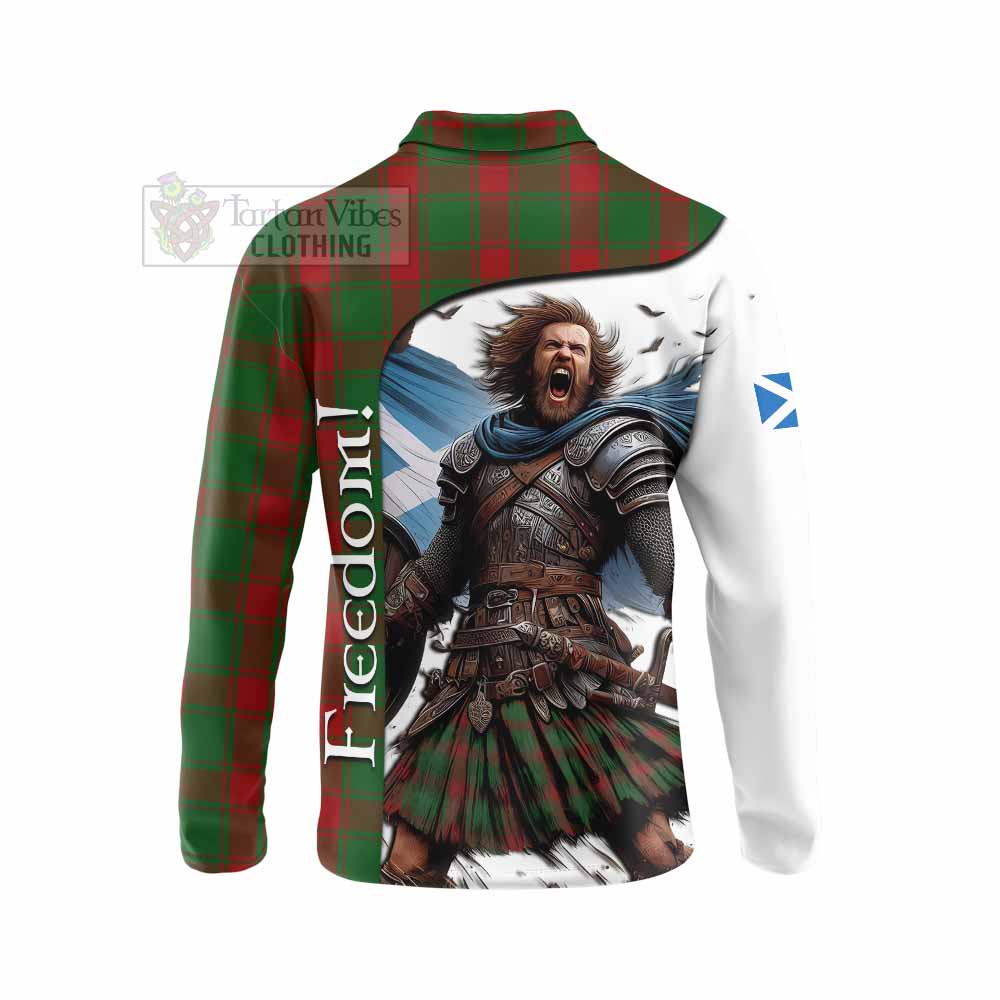 Tartan Vibes Clothing Middleton Crest Tartan Long Sleeve Polo Shirt Inspired by the Freedom of Scottish Warrior