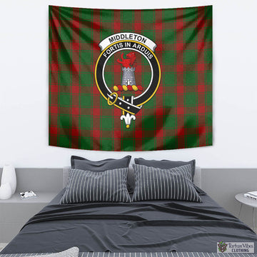 Middleton Tartan Tapestry Wall Hanging and Home Decor for Room with Family Crest