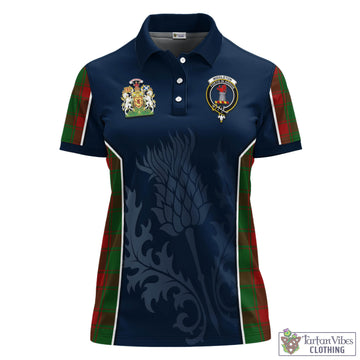 Middleton Tartan Women's Polo Shirt with Family Crest and Scottish Thistle Vibes Sport Style