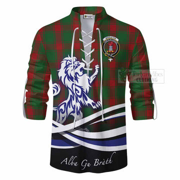 Middleton Tartan Ghillie Kilt Shirt with Alba Gu Brath Regal Lion Emblem