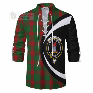 Middleton Tartan Ghillie Kilt Shirt with Family Crest Circle Style