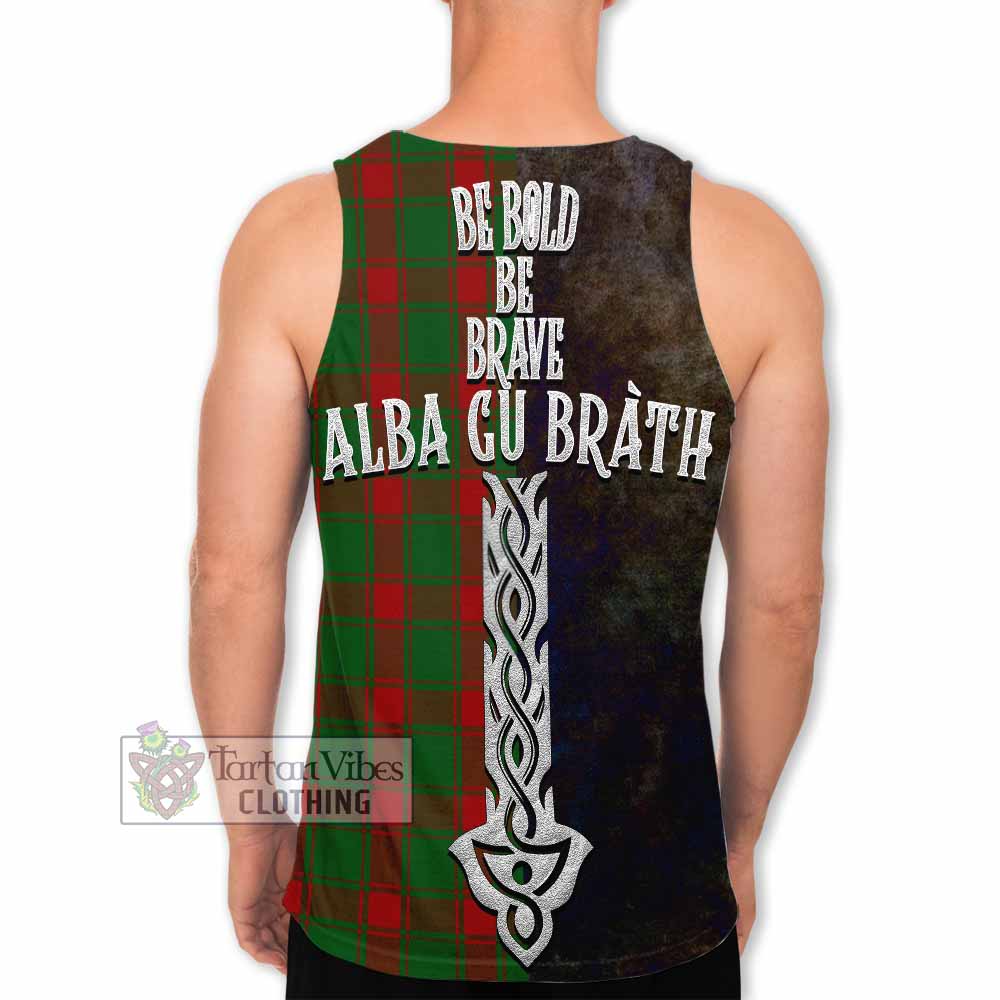 Middleton Tartan Family Crest Men's Tank Top Alba Gu Brath Be Brave Lion Ancient Style - Tartan Vibes Clothing