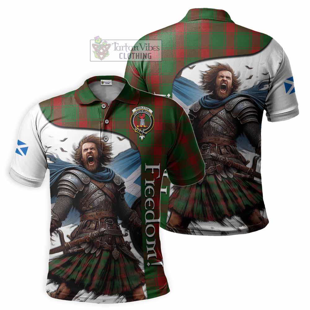 Tartan Vibes Clothing Middleton Crest Tartan Polo Shirt Inspired by the Freedom of Scottish Warrior