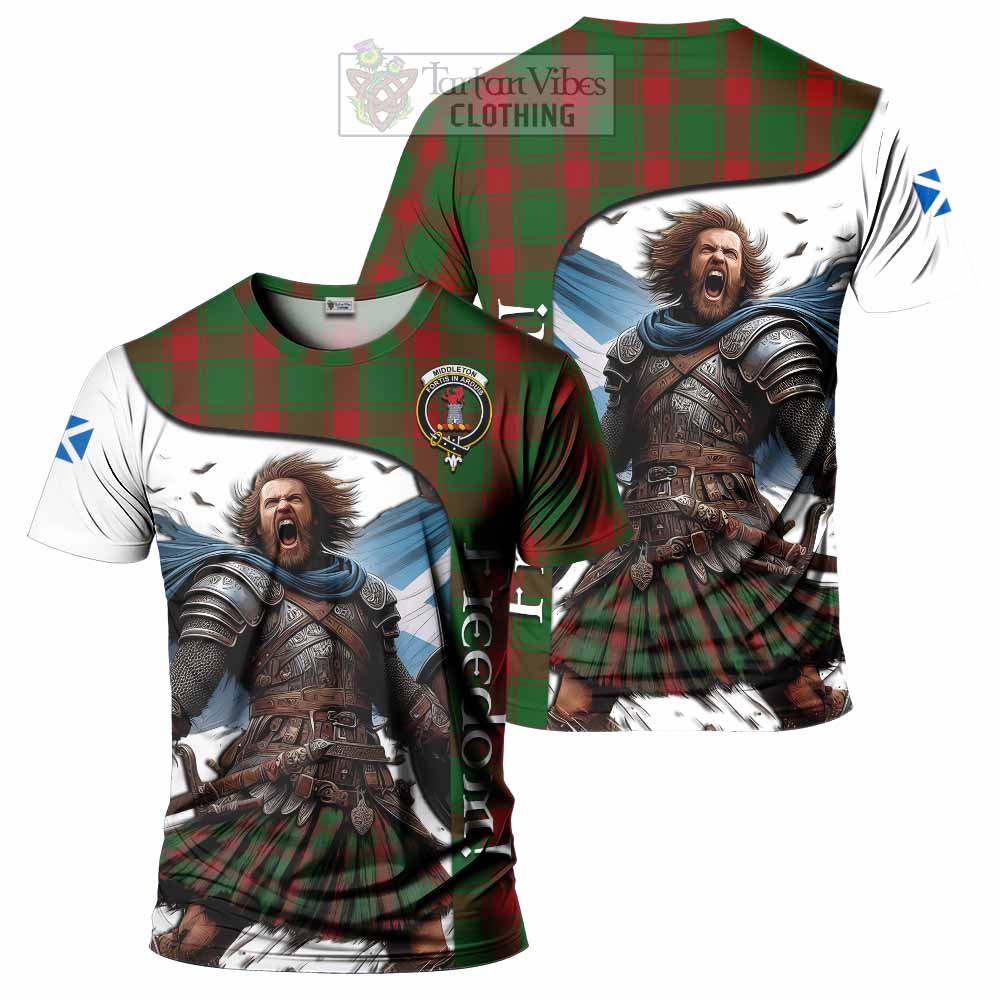 Middleton Crest Tartan T-Shirt Inspired by the Freedom of Scottish Warrior