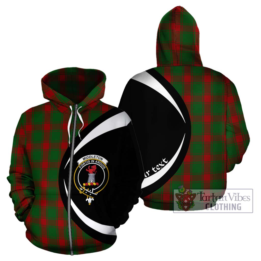 Middleton Tartan Hoodie with Family Crest Circle Style - Tartan Vibes Clothing