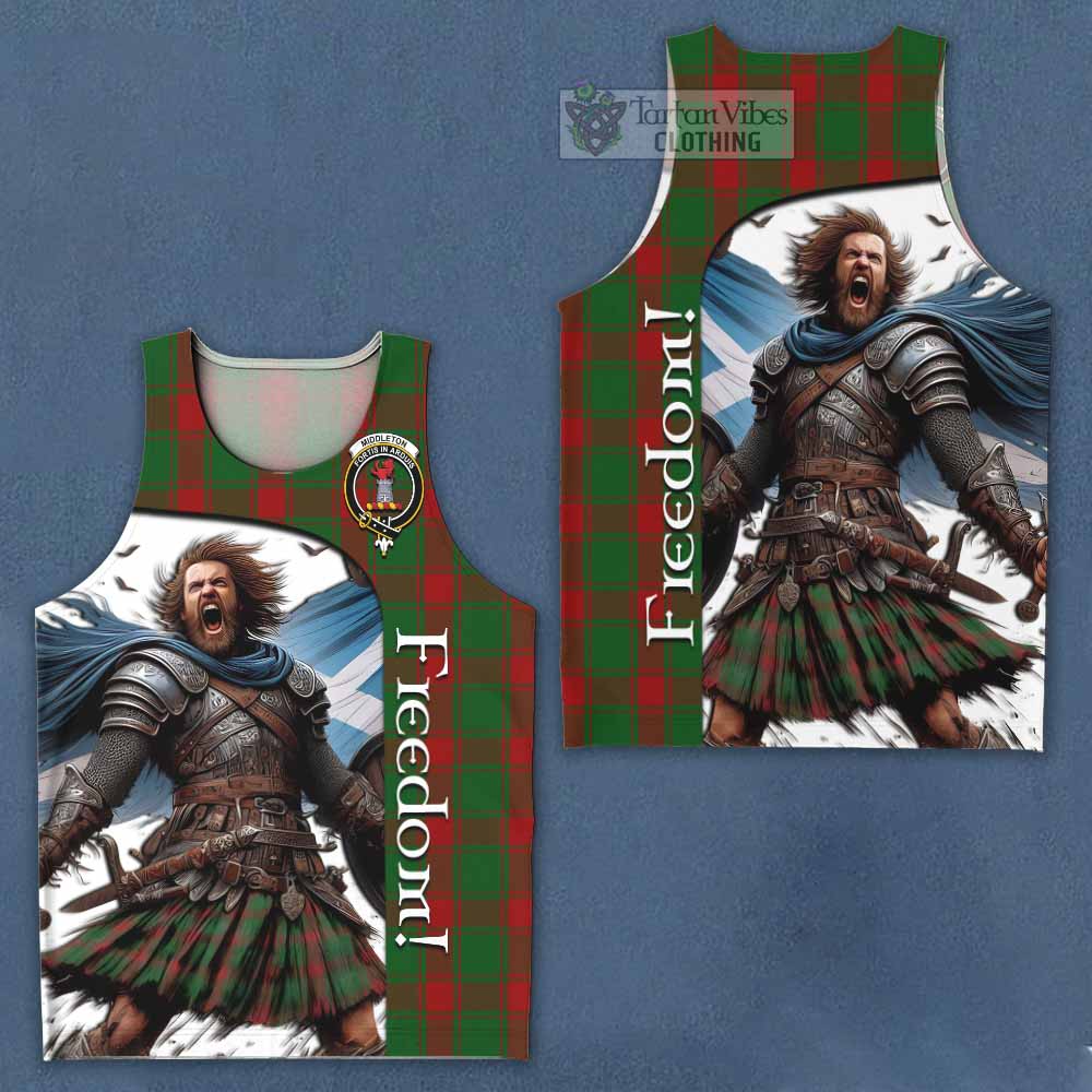 Tartan Vibes Clothing Middleton Crest Tartan Men's Tank Top Inspired by the Freedom of Scottish Warrior