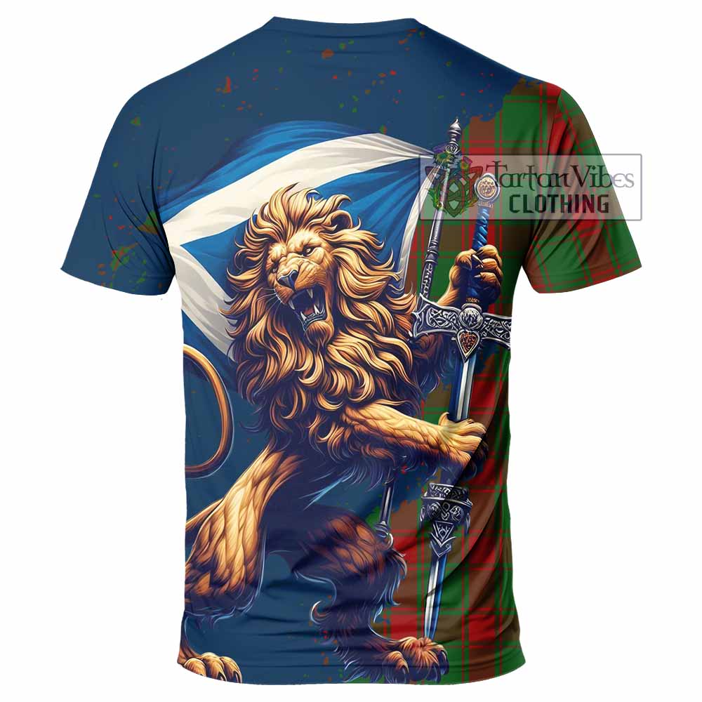 Tartan Vibes Clothing Middleton Tartan Family Crest T-Shirt with Scottish Majestic Lion