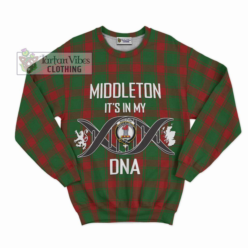 Middleton Tartan Sweatshirt with Family Crest DNA In Me Style - Tartanvibesclothing Shop