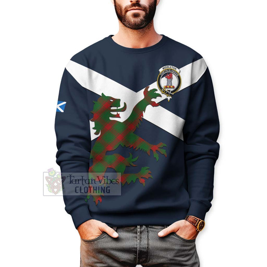 Tartan Vibes Clothing Middleton Tartan Lion Rampant Sweatshirt – Proudly Display Your Heritage with Alba Gu Brath and Clan Name