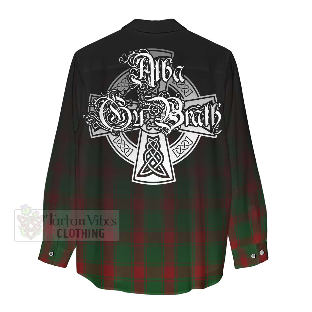 Tartan Vibes Clothing Middleton Tartan Women's Casual Shirt Featuring Alba Gu Brath Family Crest Celtic Inspired