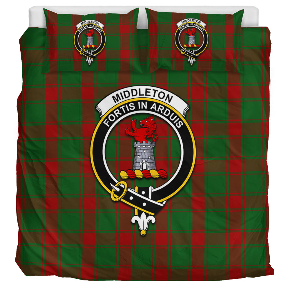 Middleton Tartan Bedding Set with Family Crest UK Bedding Set UK Super King 104*94 inch - Tartan Vibes Clothing