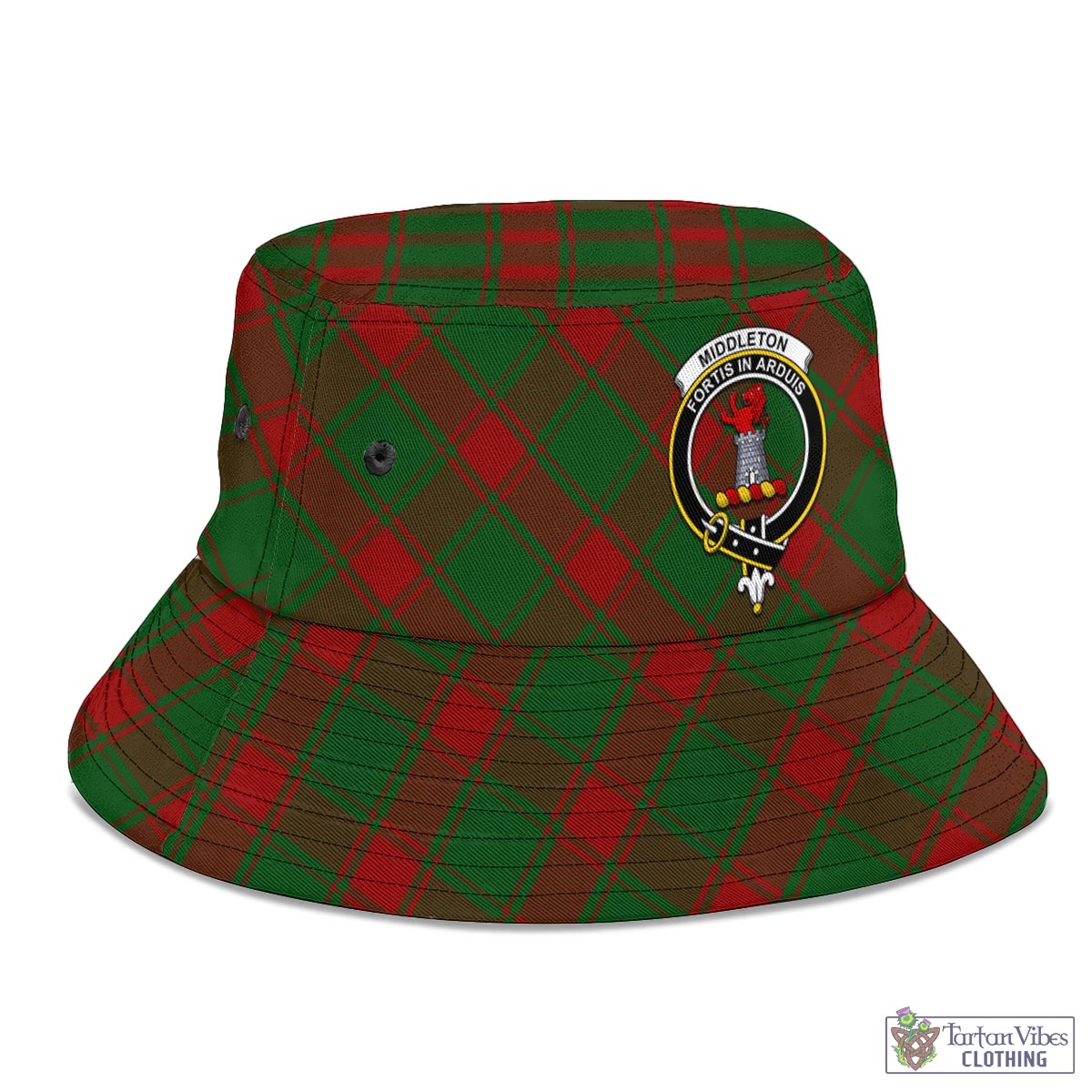 Tartan Vibes Clothing Middleton Tartan Bucket Hat with Family Crest