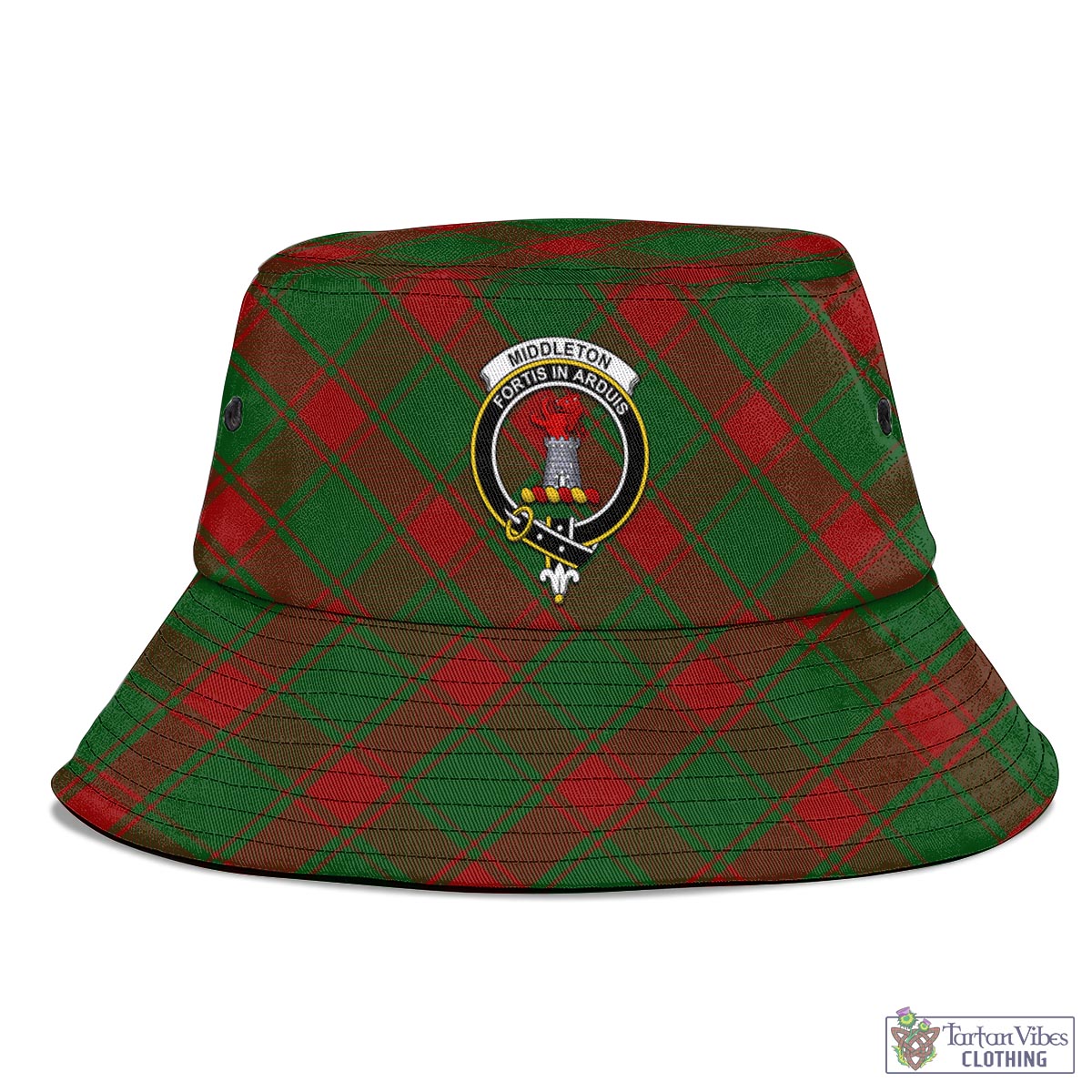 Tartan Vibes Clothing Middleton Tartan Bucket Hat with Family Crest