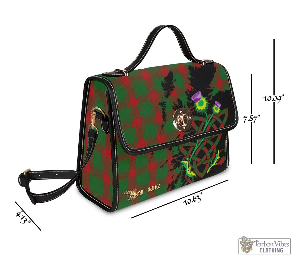 Tartan Vibes Clothing Middleton Tartan Waterproof Canvas Bag with Scotland Map and Thistle Celtic Accents