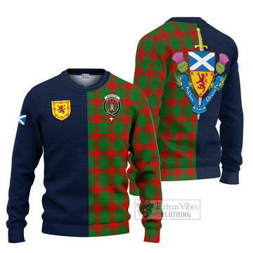 Middleton Modern Tartan Ugly Sweater with Scottish Lion Royal Arm Half Style