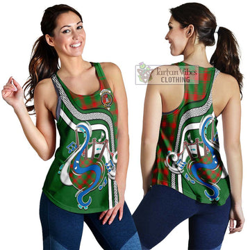 Middleton Modern Tartan Women's Racerback Tanks with Epic Bagpipe Style