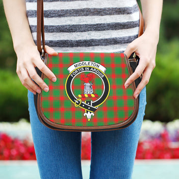 Middleton Modern Tartan Saddle Bag with Family Crest