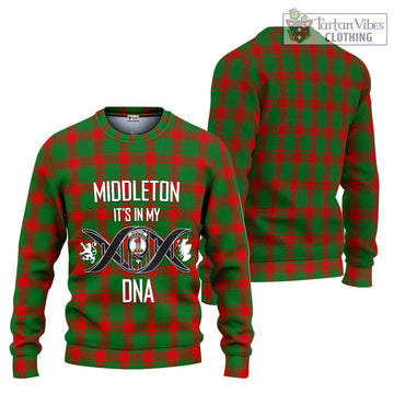 Middleton Modern Tartan Ugly Sweater with Family Crest DNA In Me Style